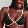 Ribbed Plunge Underwire Bikini Top