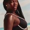 Ribbed Plunge Underwire Bikini Top