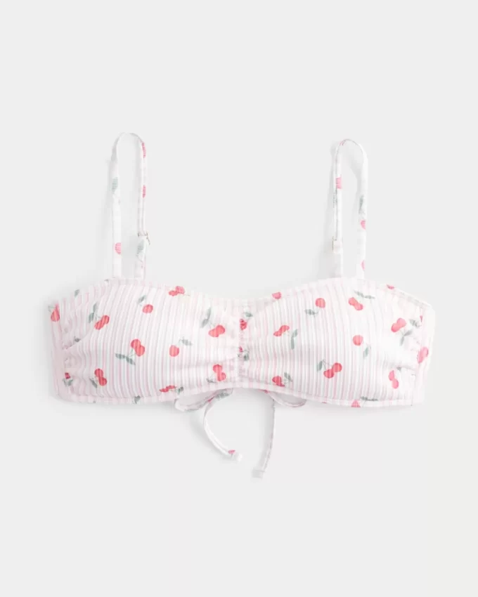 Ribbed Scoop Bikini Top