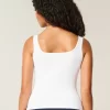 Ribbed Seamless Fabric Square-Neck Tank