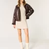Ribbed Skater Mini Sweater Dress