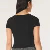 Ribbed Square-Neck Baby Tee