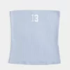 Ribbed Strapless Graphic Tube Top