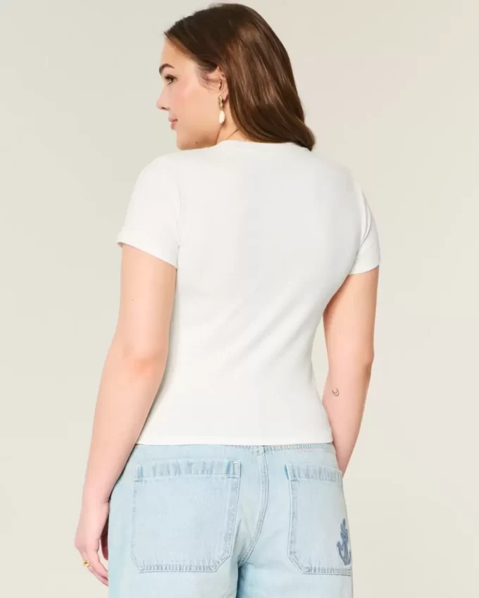 Ribbed Surf Club Graphic Baby Tee
