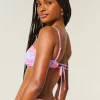 Ribbed Tie Scoop Bikini Top