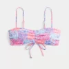 Ribbed Tie Scoop Bikini Top