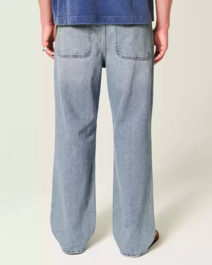 Ripped Medium Wash Baggy Jeans