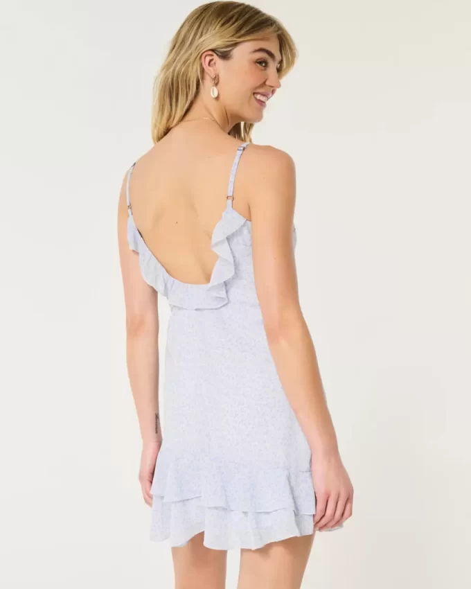 Ruffle Chiffon Mini Dress