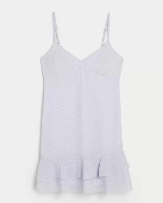 Ruffle Chiffon Mini Dress