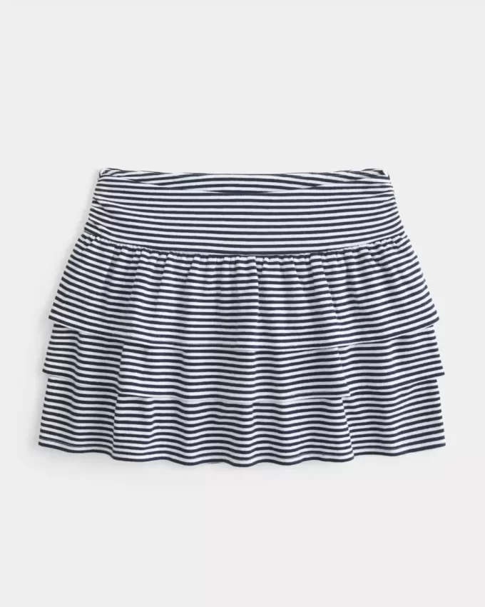 Ruffle Knit Mini Skort