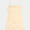 Satin Back Bow Bodycon Dress