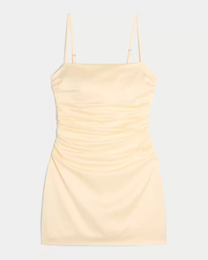 Satin Back Bow Bodycon Dress
