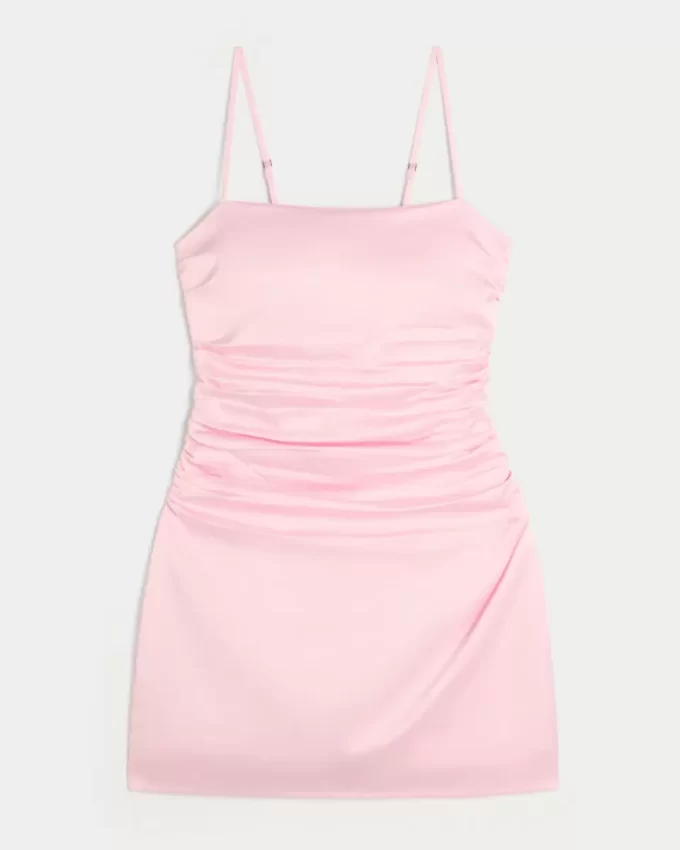 Satin Back Bow Bodycon Dress