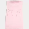 Satin Strapless Bow Bodycon Dress