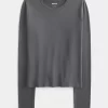 Seamless Fabric Long-Sleeve Crew Top