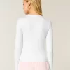 Seamless Fabric Long-Sleeve Crew Top