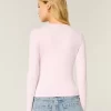 Seamless Fabric Long-Sleeve Crew Top