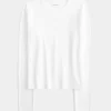 Seamless Fabric Long-Sleeve Crew Top