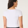 Seamless Fabric Square-Neck Baby Tee