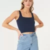 Seamless Fabric Square-Neck Tank