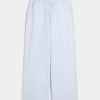 Seersucker Baggy Pull-On Pants