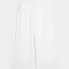 Seersucker Baggy Pull-On Pants