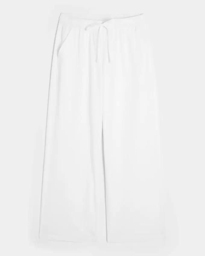 Seersucker Baggy Pull-On Pants