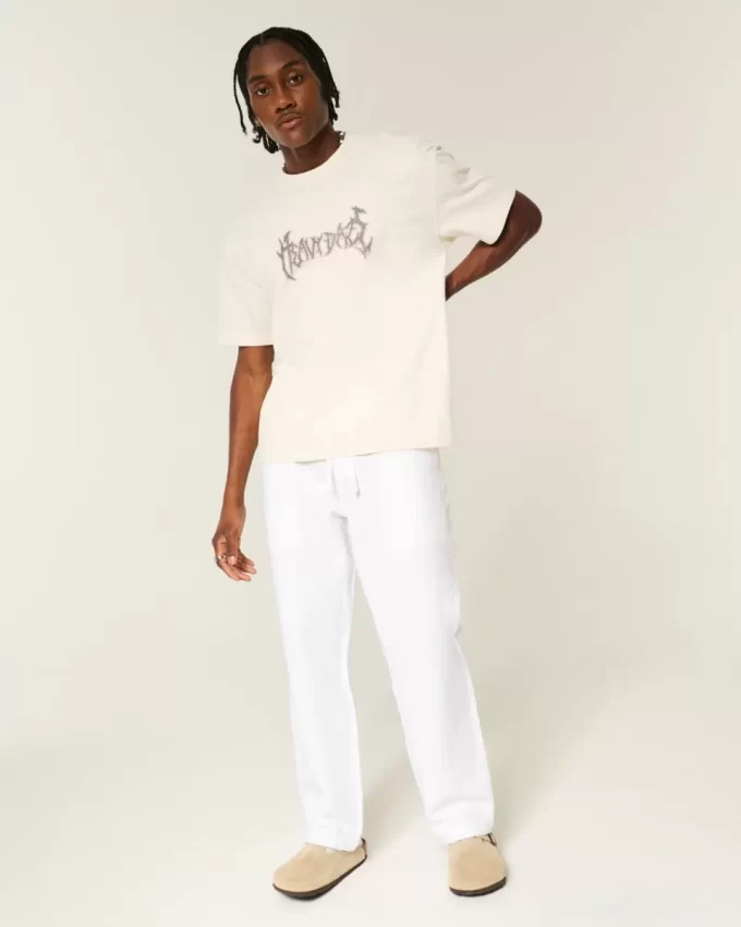 Seersucker Loose Pull-On Pants