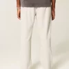 Seersucker Loose Pull-On Pants