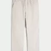 Seersucker Loose Pull-On Pants