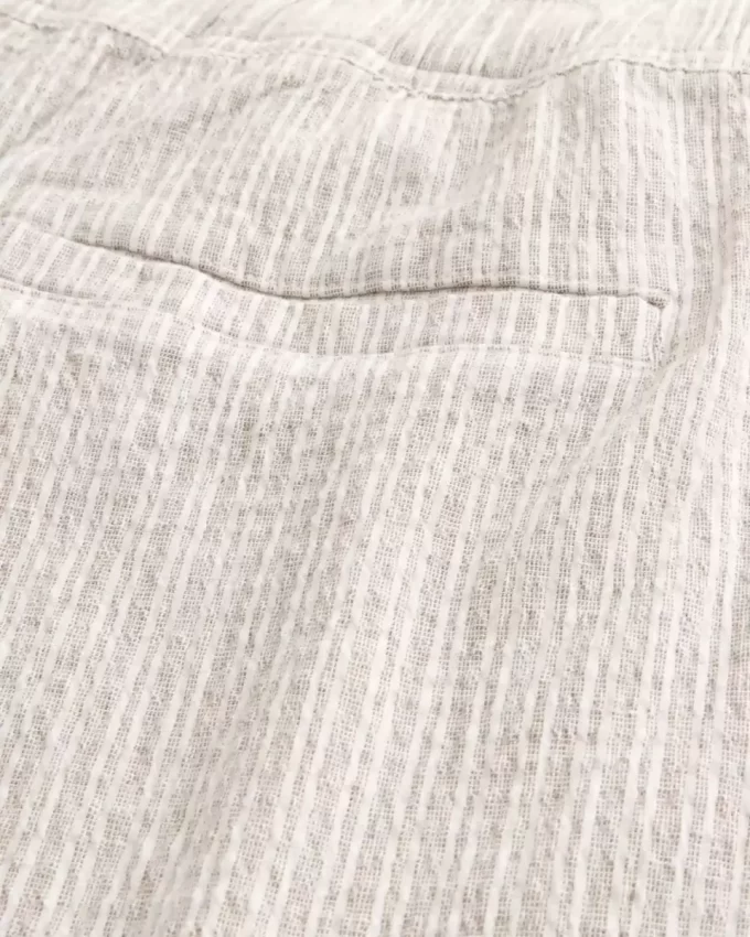 Seersucker Loose Pull-On Pants