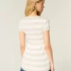 Short-Sleeve Henley Babydoll Top