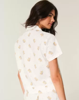 Short-Sleeve Oxford Cotton Shirt