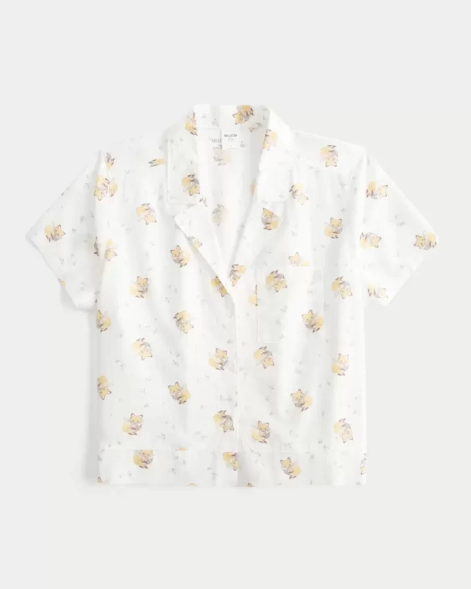 Short-Sleeve Oxford Cotton Shirt