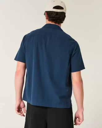 Short-Sleeve Seersucker Pocket Shirt