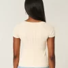 Short-Sleeve Square Neck Sweater