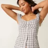 Short-Sleeve Stretch Poplin Top