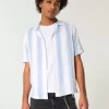 Short-Sleeve Textural Stripe Shirt