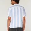 Short-Sleeve Textural Stripe Shirt