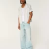 Short-Sleeve Textural Stripe Shirt