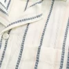 Short-Sleeve Textural Stripe Shirt