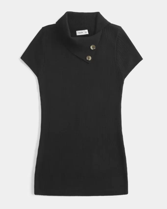 Short-Sleeve Tunic Sweater
