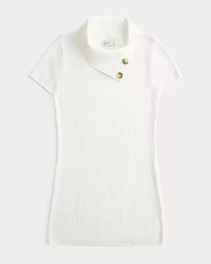 Short-Sleeve Tunic Sweater
