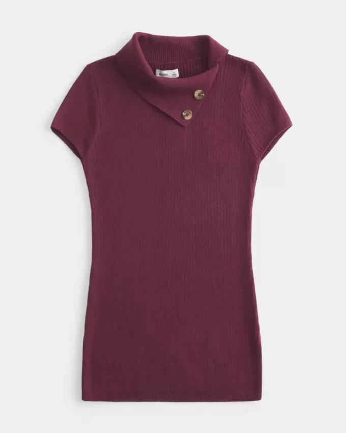 Short-Sleeve Tunic Sweater