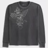 Skull Graphic Thermal Crew Shirt