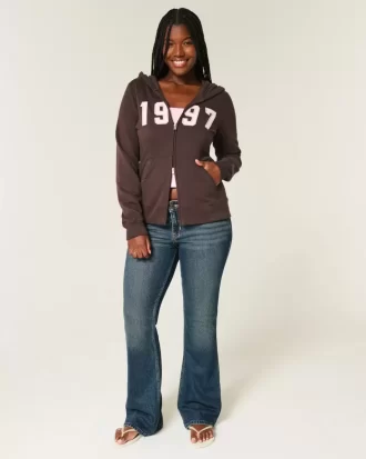 Slim 1997 Graphic Zip-Up Hoodie