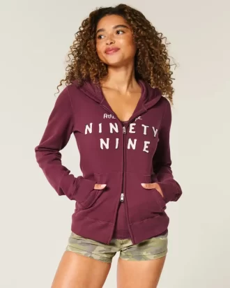 Slim 99 Graphic Zip-Up Hoodie