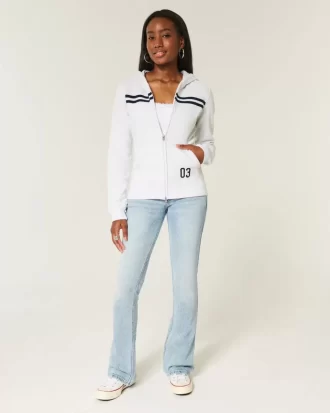 Slim Striped Zip-Up Hoodie