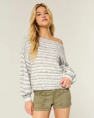 Slouchy Off-the-Shoulder Sweater