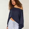 Slouchy Off-the-Shoulder Sweater